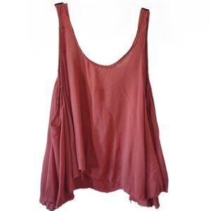 Free People Intimately Mauve Salmon Pink Gauze Swing Tank Top